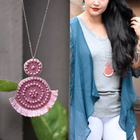 The House Of Gentry Jewelry - Pink Beaded Necklace